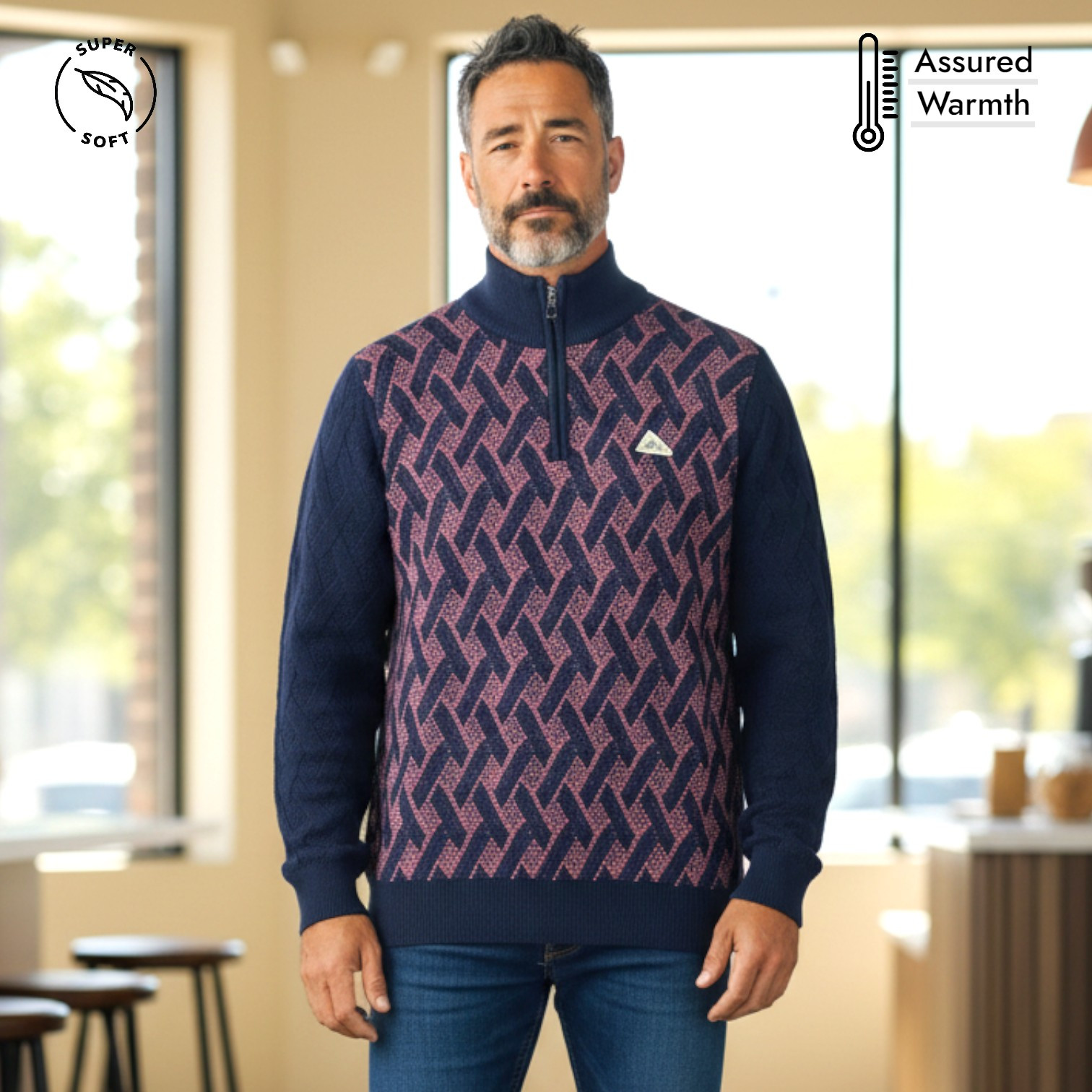 Men Half Zip Sweater