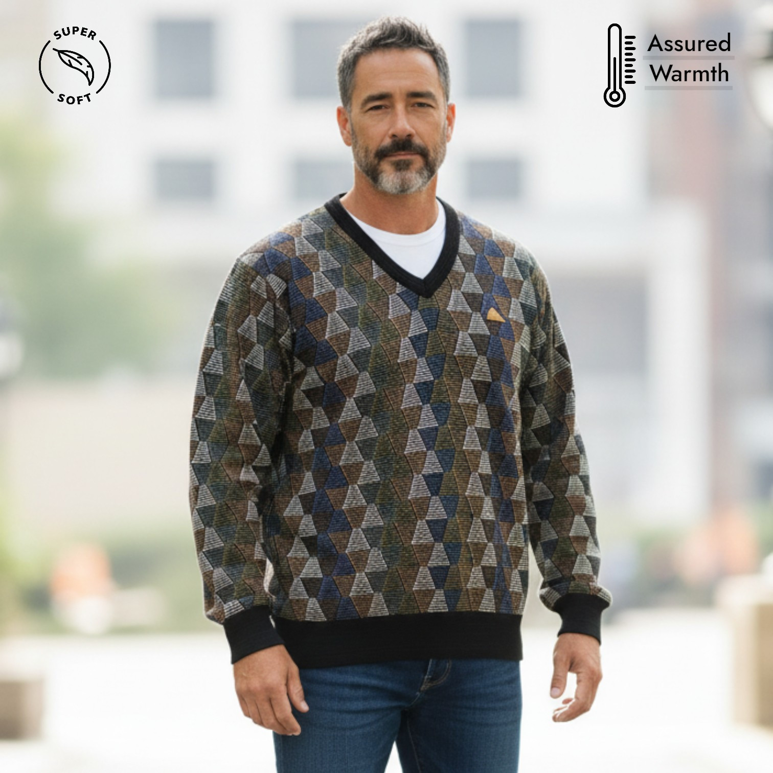 Men Pure Wool Sweater