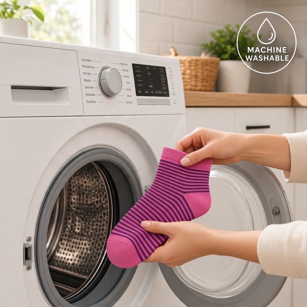 Merino Wool Blend Ankle Socks- Dark Pink