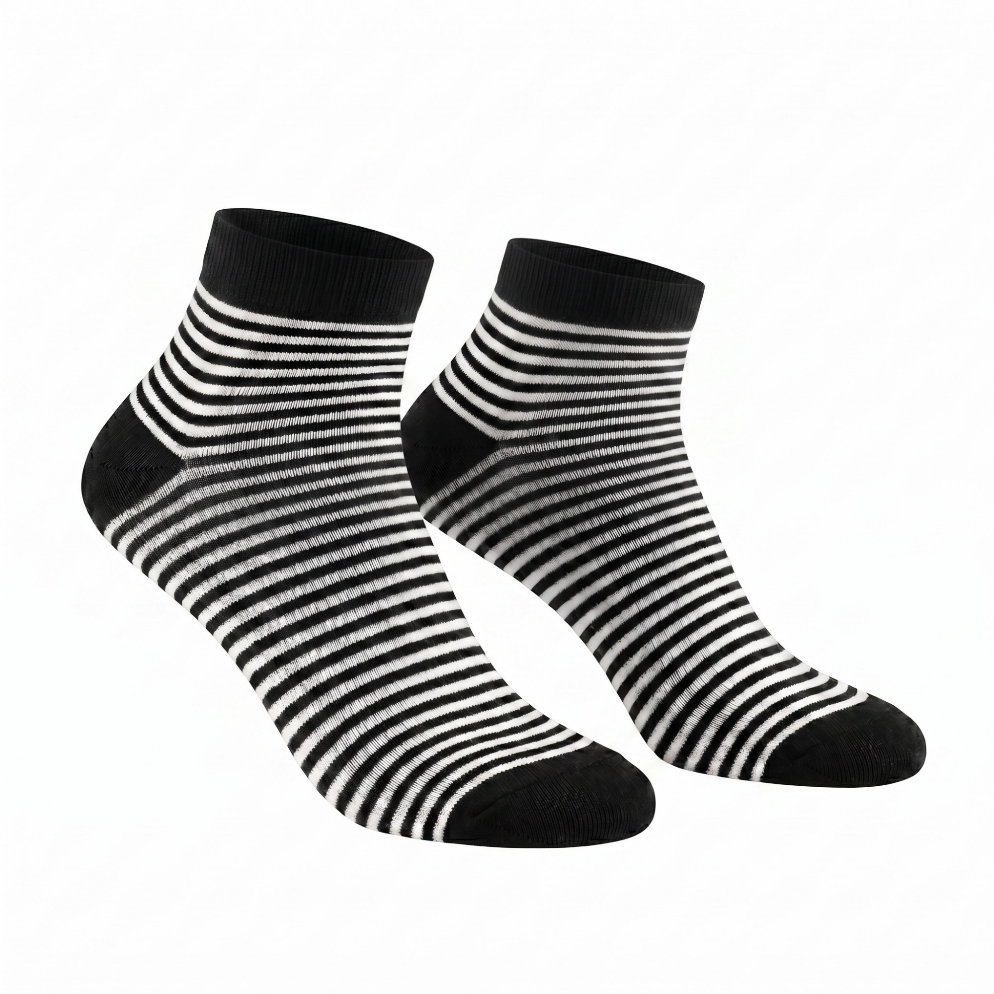 Merino Wool Blend Ankle Socks- Black