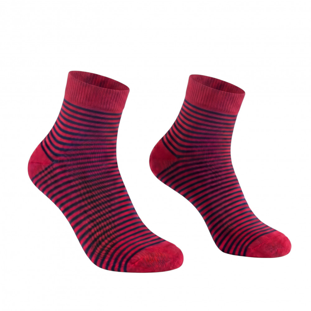 Image of Merino Wool Blend Ankle Socks- Red