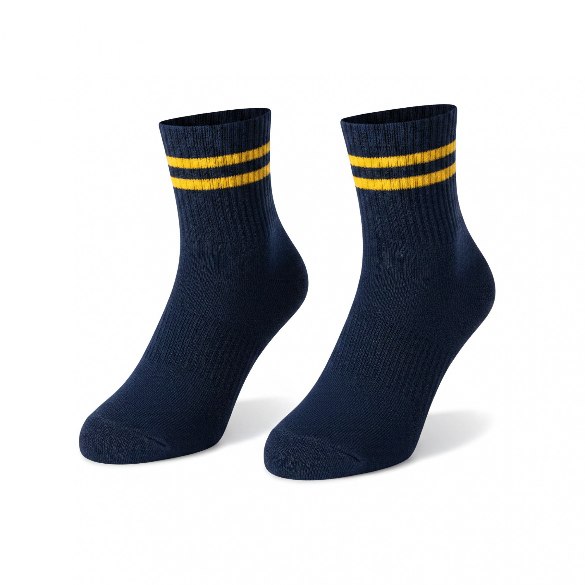 Merino Wool Blend Ankle Socks-Navy Blue