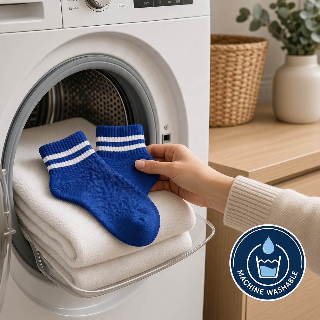 Merino Wool Blend Ankle Socks- Royal Blue