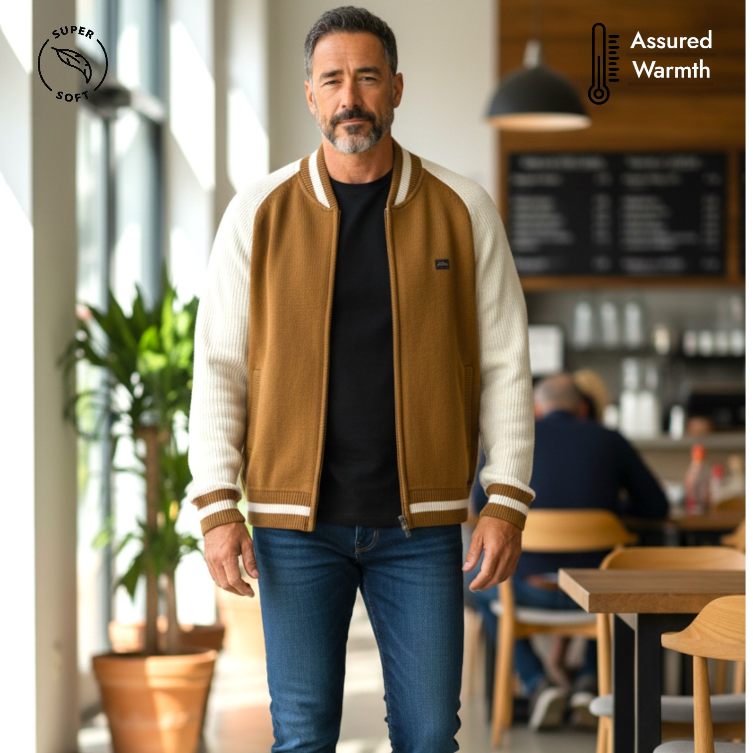 Men Full Zip Sweater