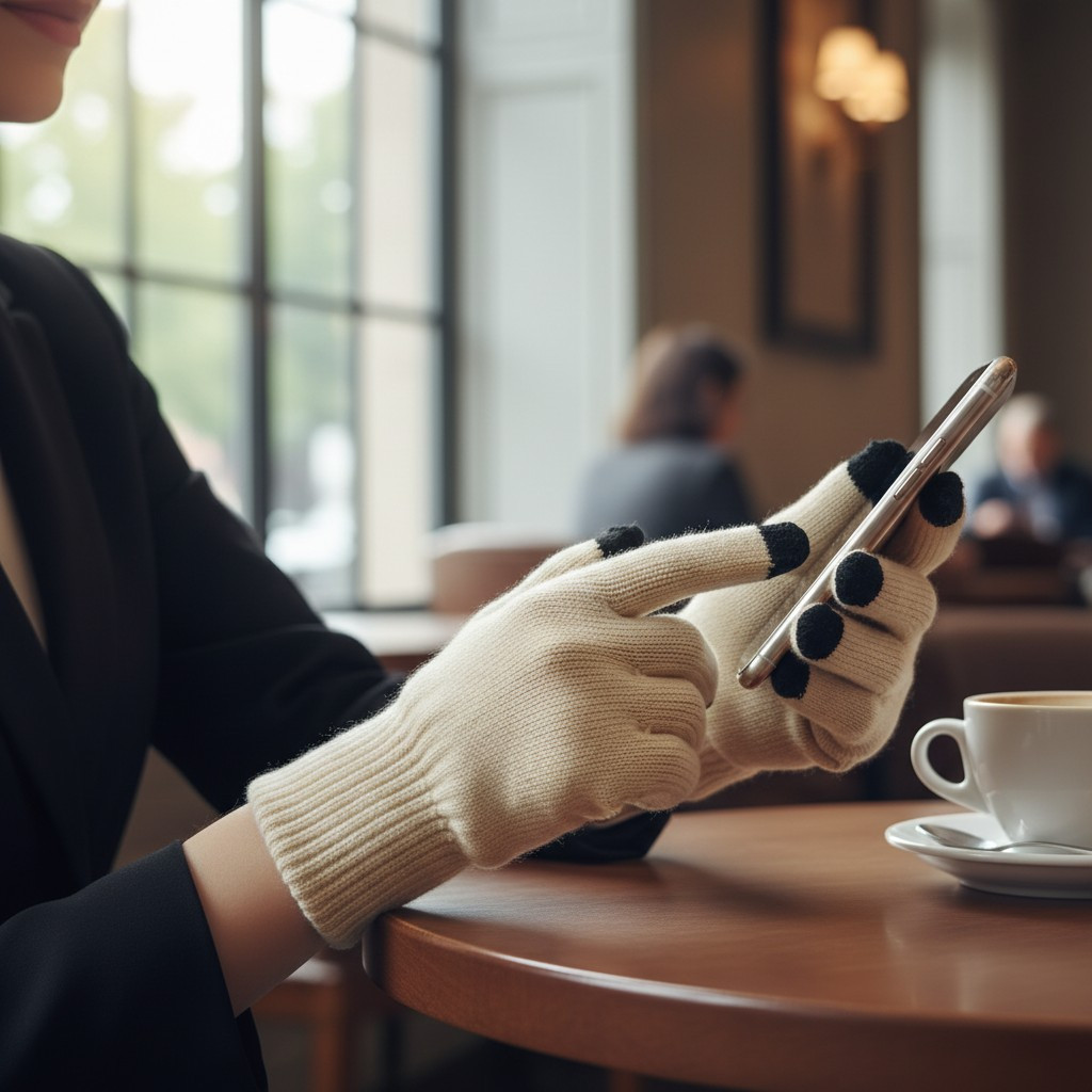 Merino Wool Touch Screen Gloves