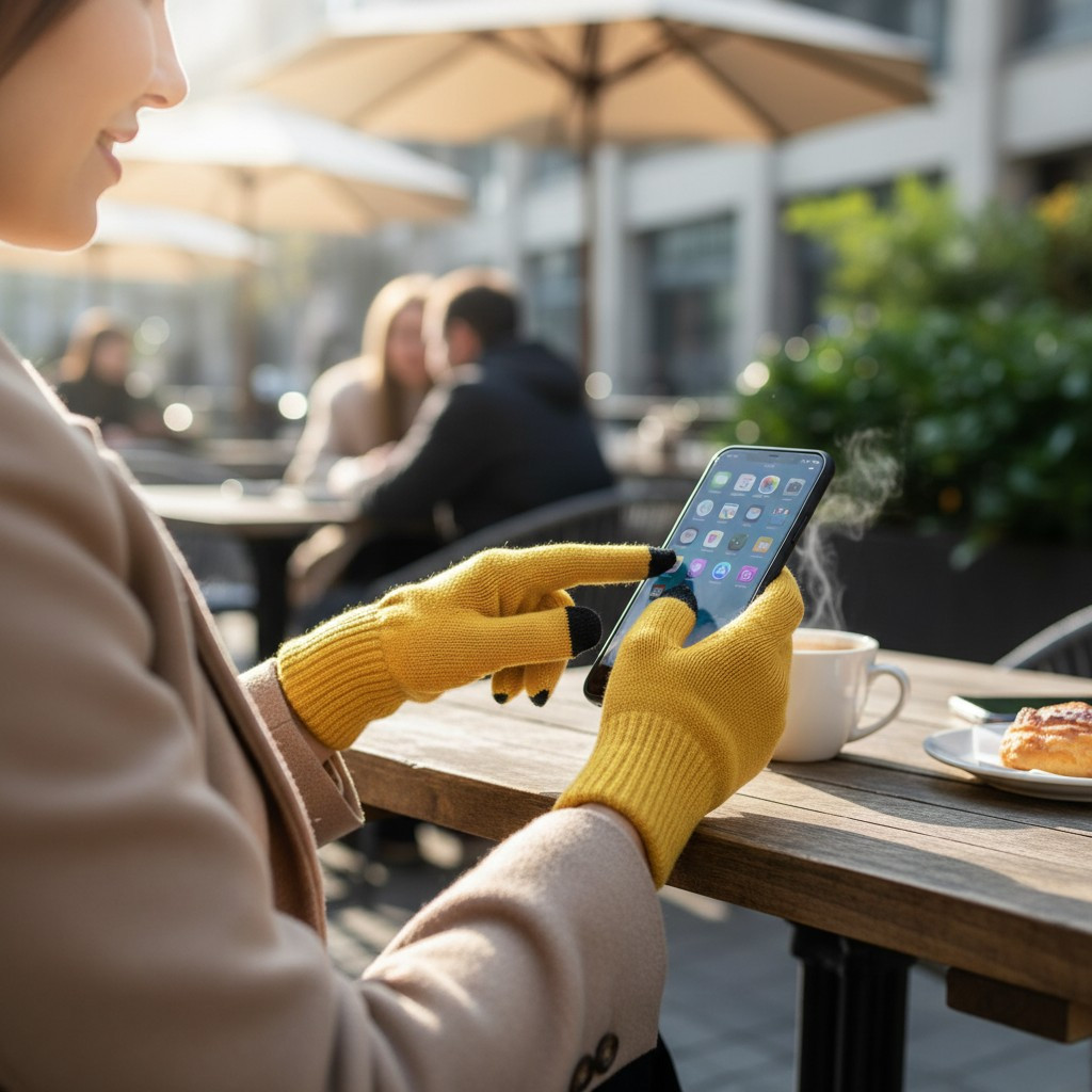 Merino Wool Touch Screen Gloves