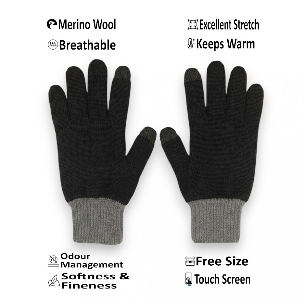 Image of Merino Wool Touch Screen Gloves