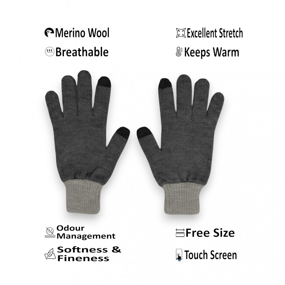 Image of Merino Wool Touch Screen Gloves
