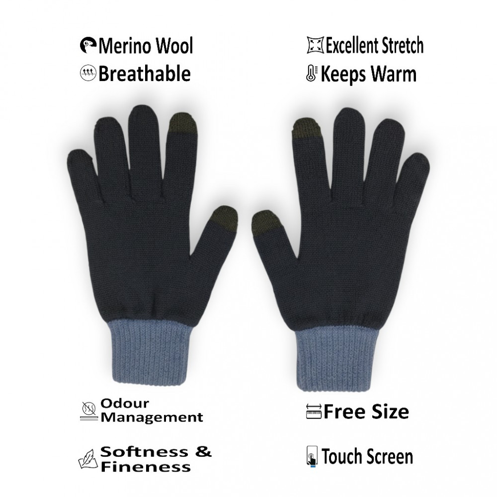 Image of Merino Wool Touch Screen Gloves