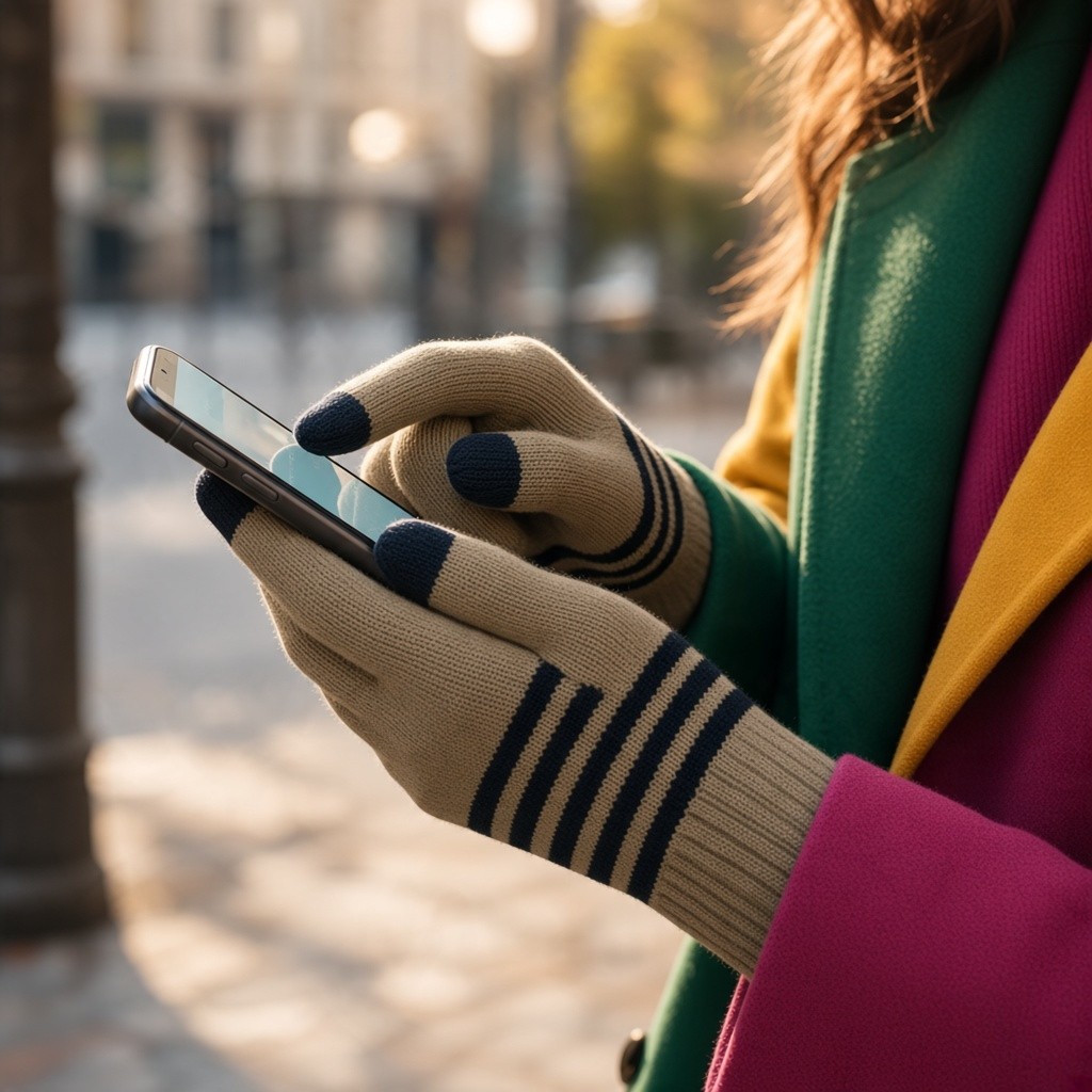 Merino Wool Touch Screen Gloves