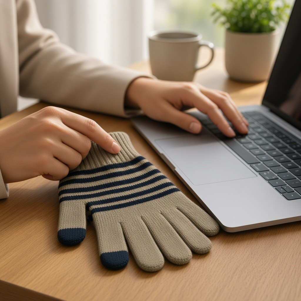 Merino Wool Touch Screen Gloves
