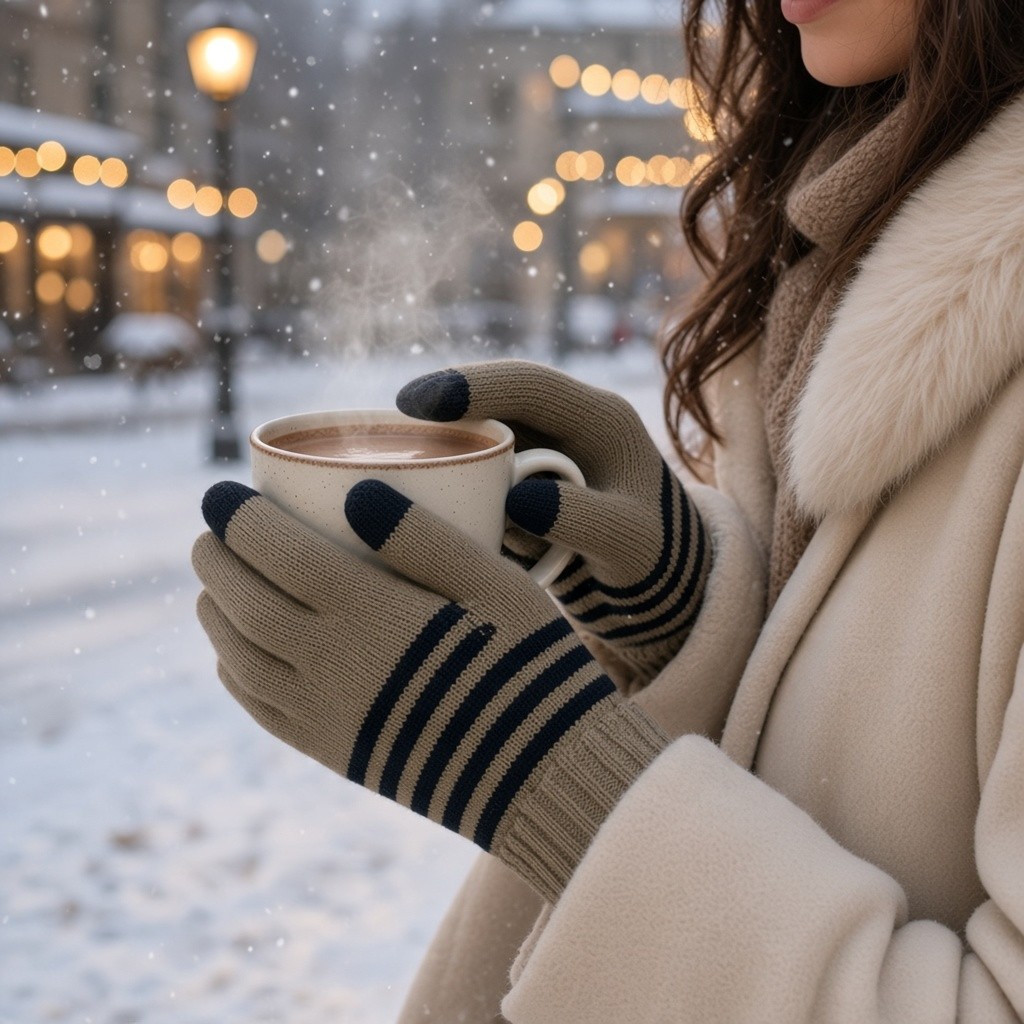 Merino Wool Touch Screen Gloves