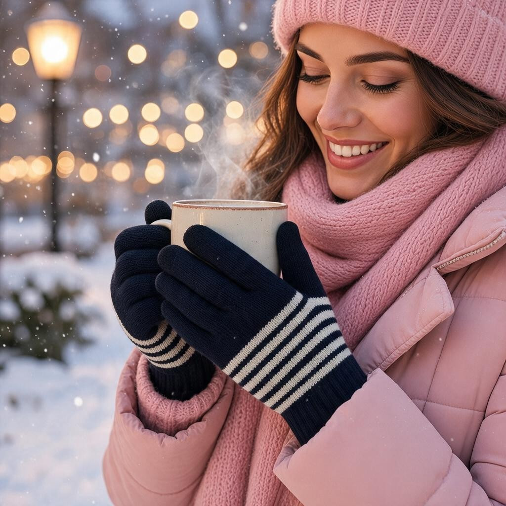 Merino Wool Touch Screen Gloves