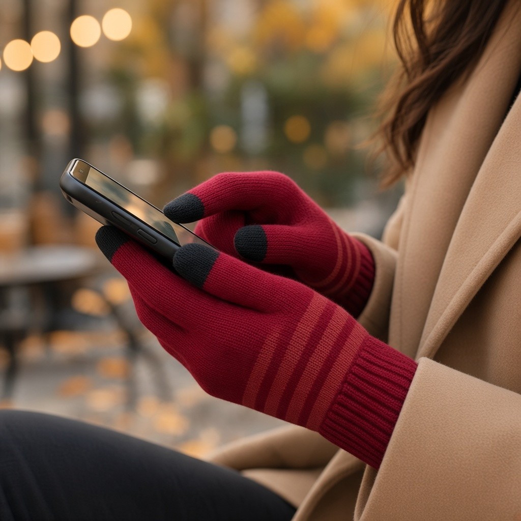 Merino Wool Touch Screen Gloves