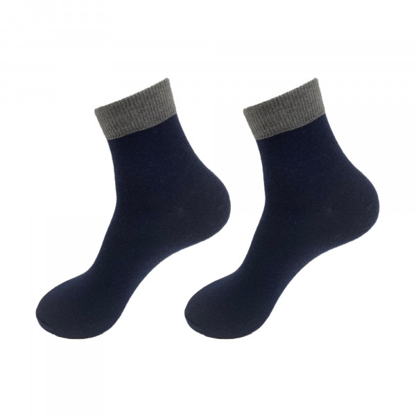 Merino Wool Blend Ankle Socks- Blue