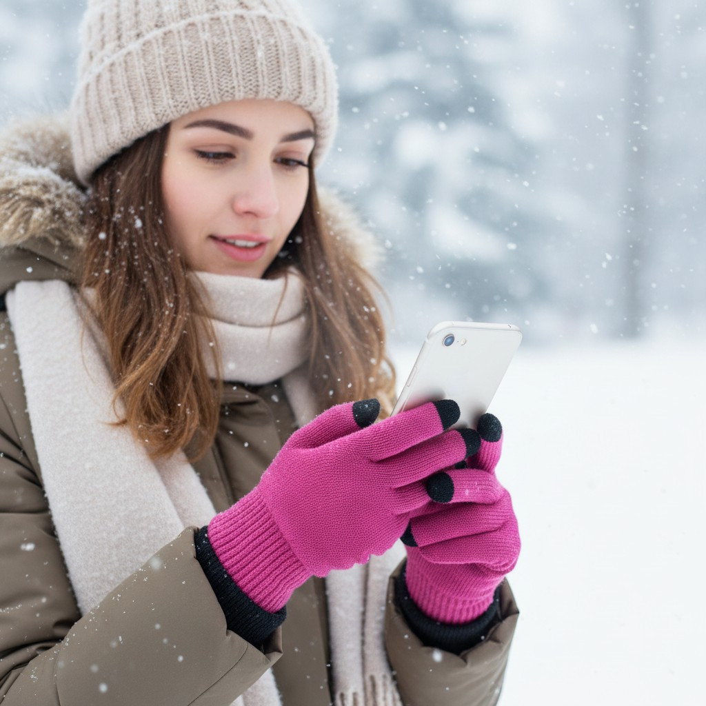 Merino Wool Touch Screen Gloves