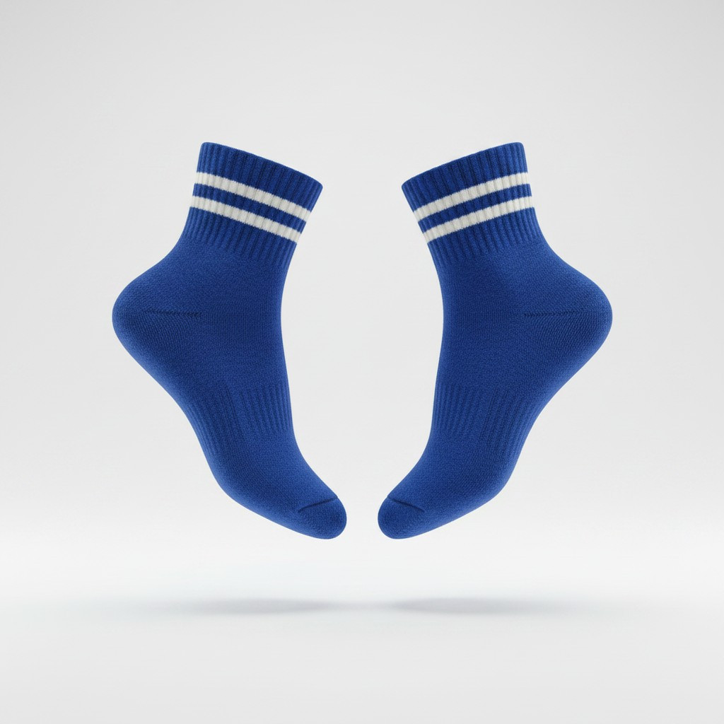 Merino Wool Blend Ankle Socks- Royal Blue