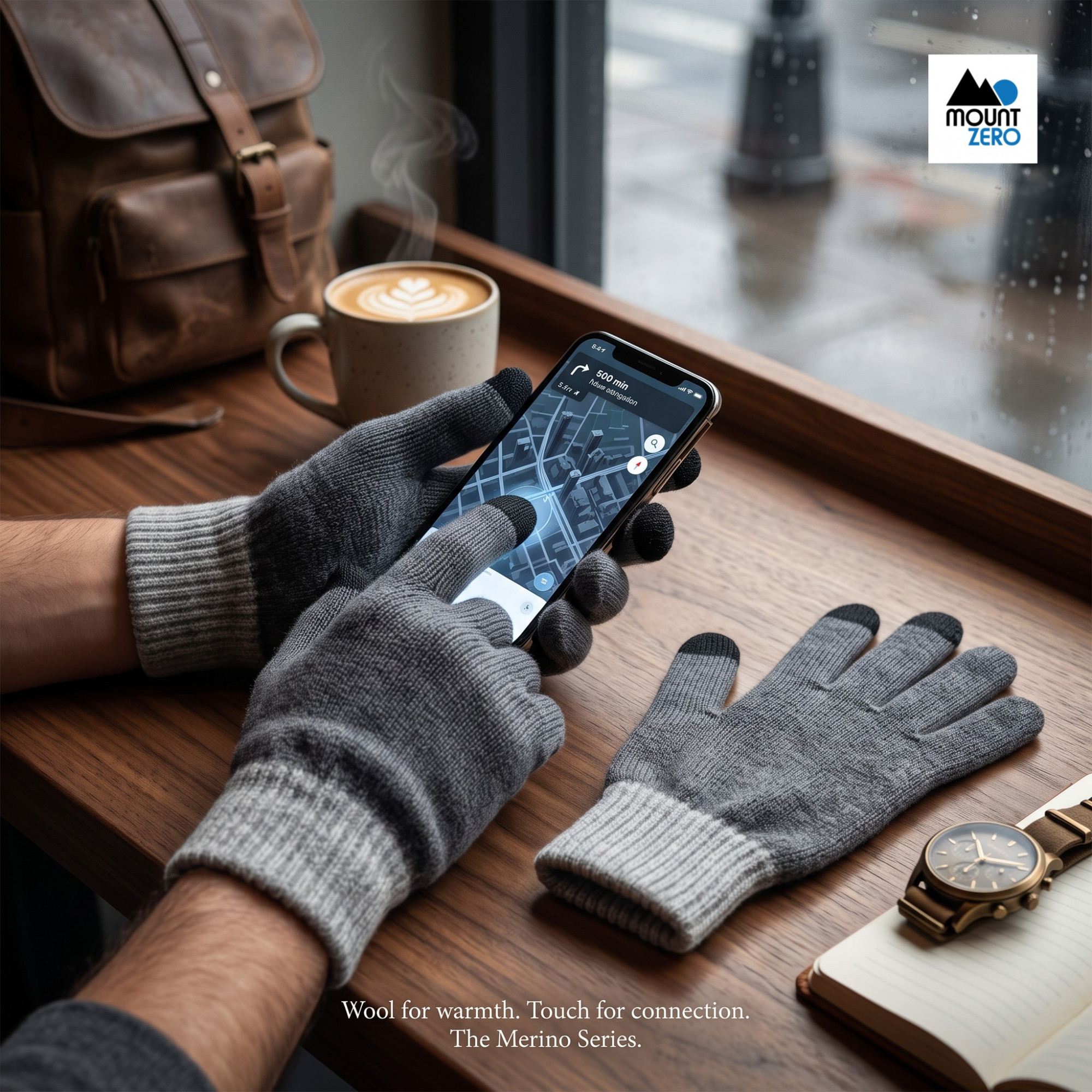 Merino Wool Touch Screen Gloves
