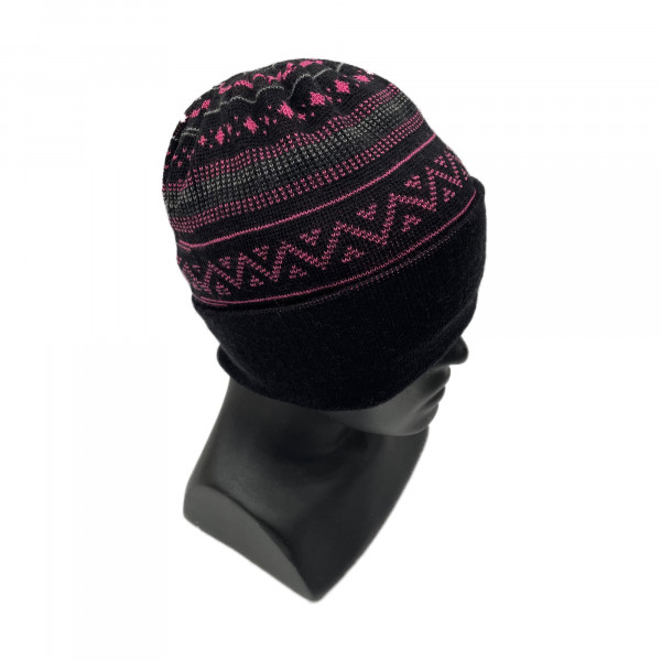 Merino Wool Reversible Cap- Black