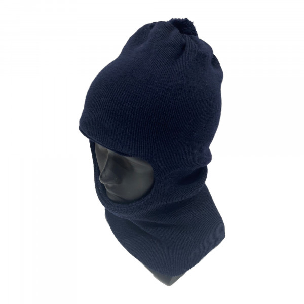 Merino Wool Monkey Cap- Navy