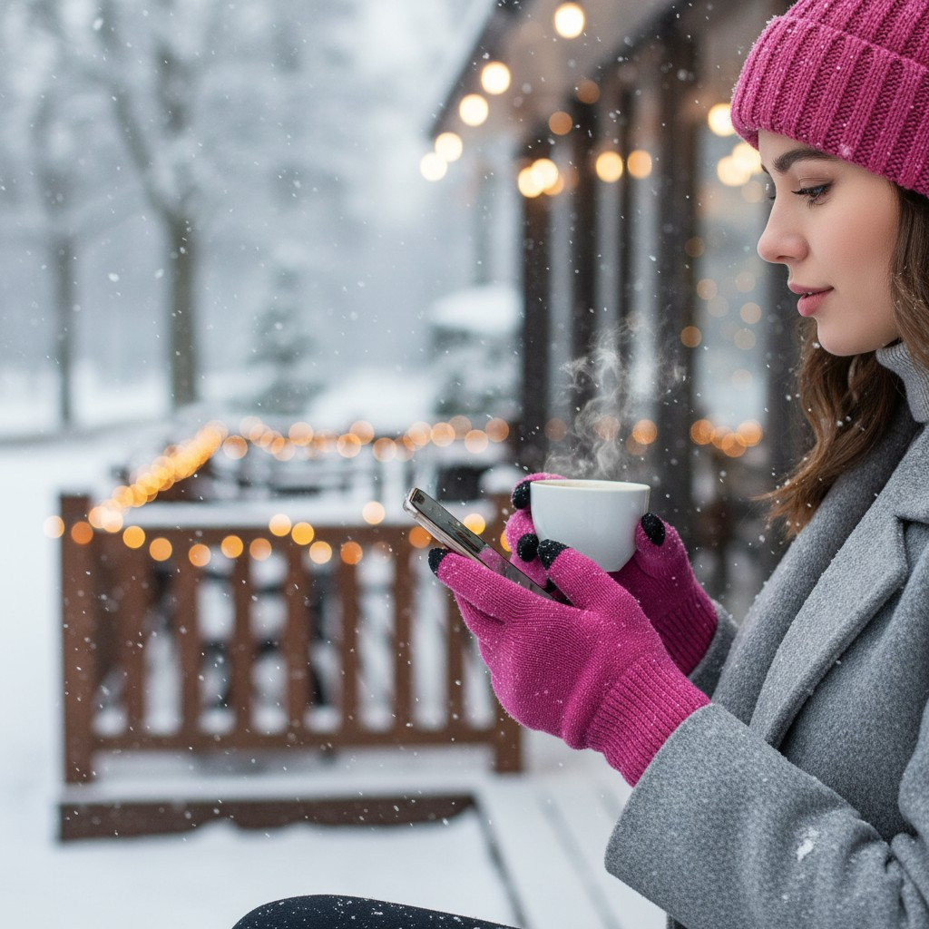 Merino Wool Touch Screen Gloves