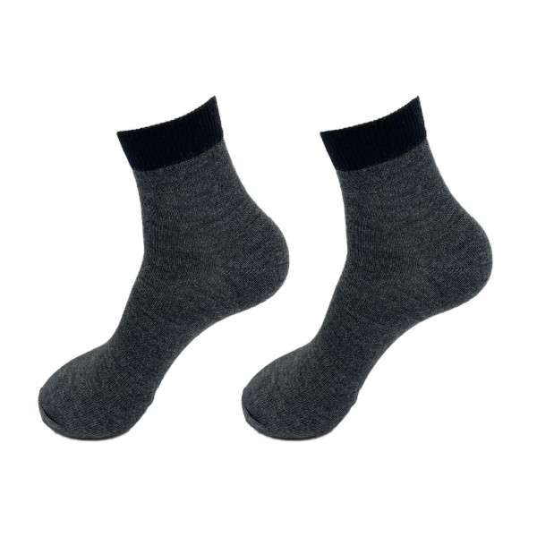 Merino Wool Blend Ankle Socks- Grey