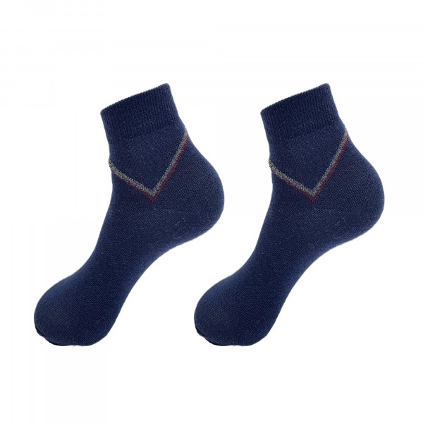 Merino Wool Blend Ankle Socks- Blue