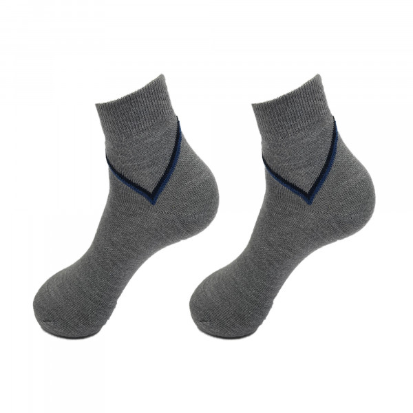 Merino Wool Blend Ankle Socks- Grey