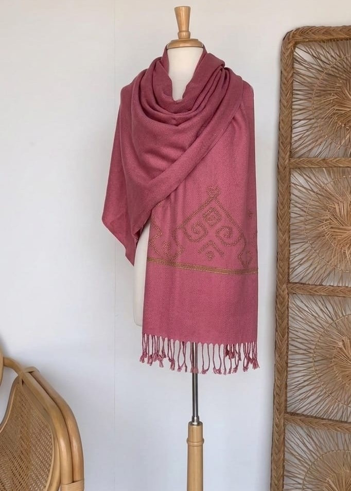 Rose Motif Devbhoomi Shawl