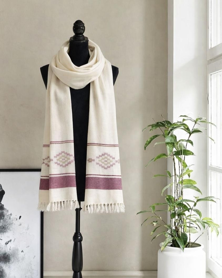 Ivory Katha Heritage Stole