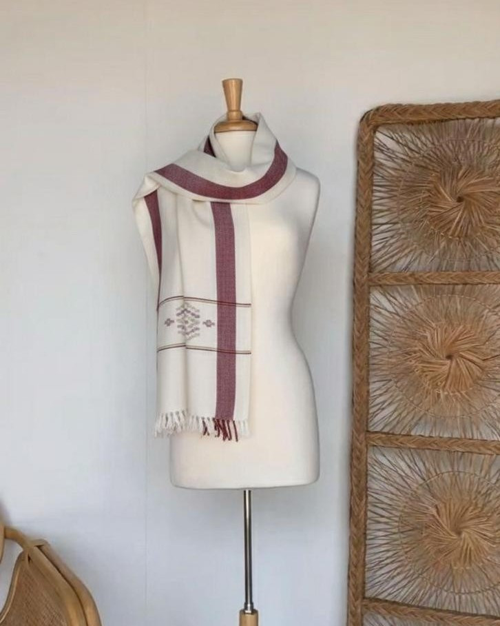 Ivory Katha Heritage Stole