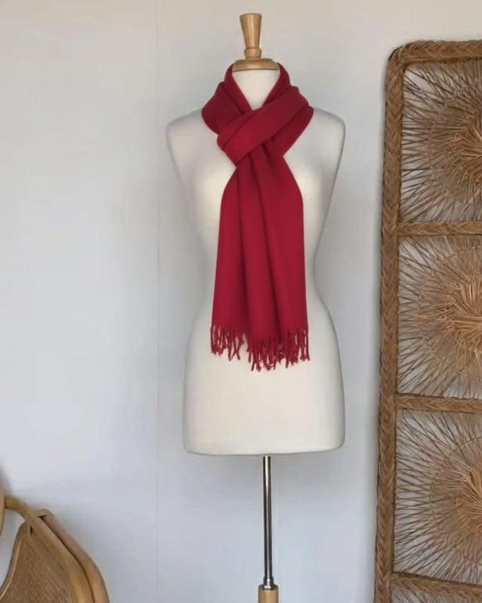 Crimson Ember Flow Stole