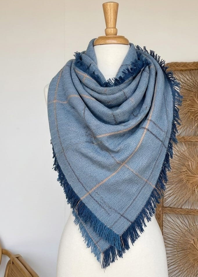 Azure Veil Heritage Shawl