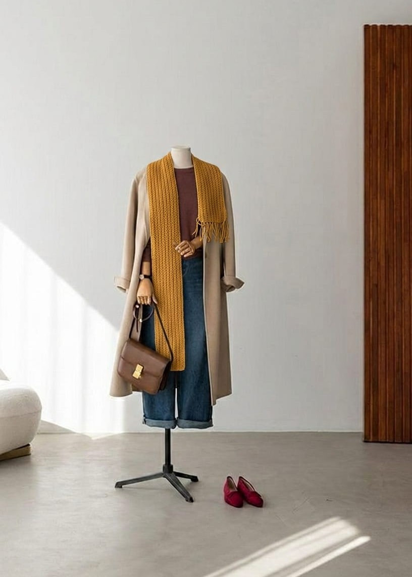 Sunset Loom Wrap Muffler