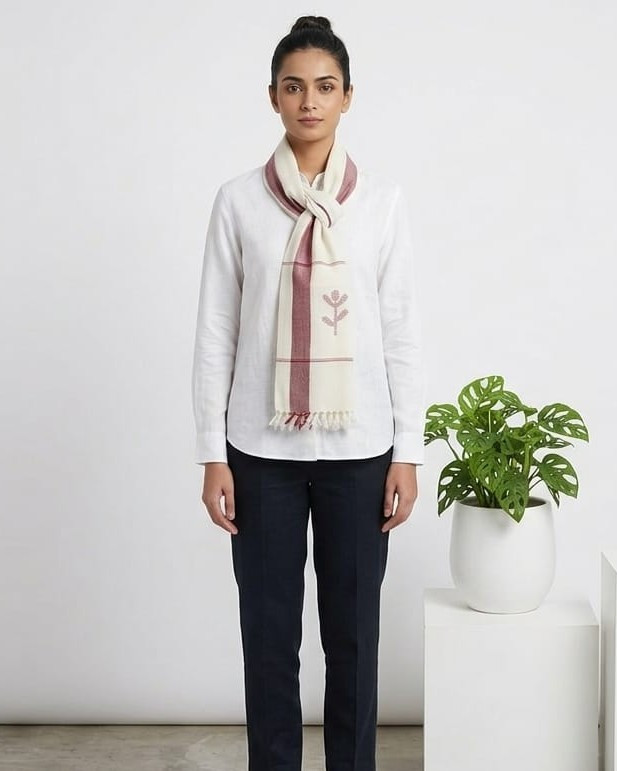 Ivory Motif Elegance Stole