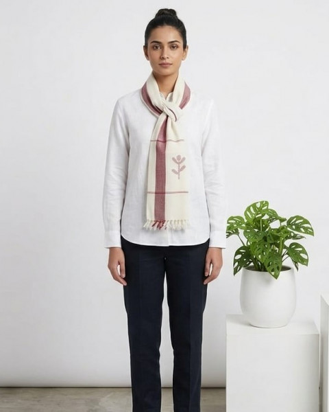 Image of Ivory Motif Elegance Stole