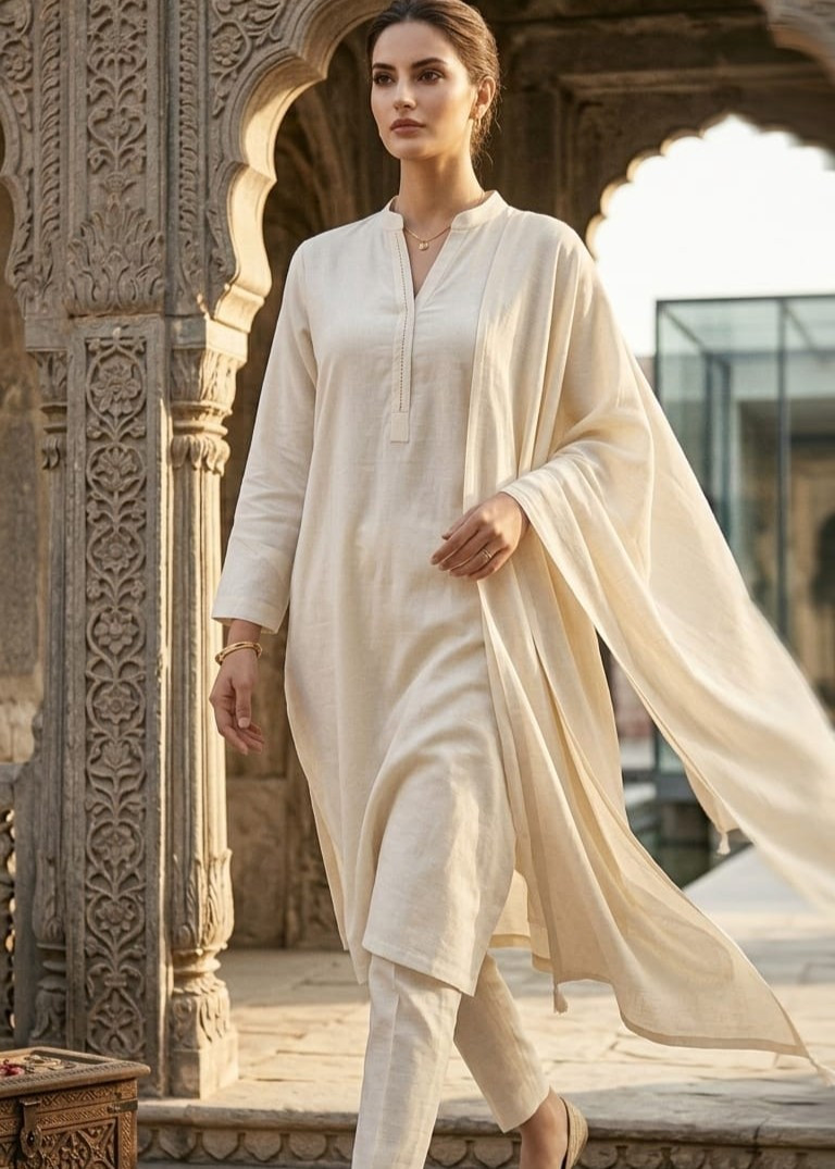 Ivory Noor Ensemble Suit
