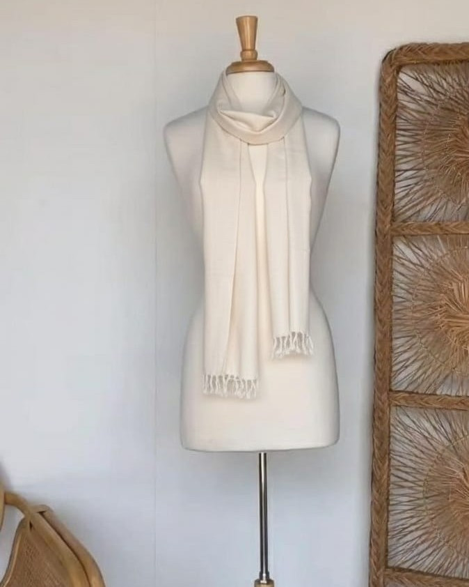 Ethereal Ivory Drape Stole