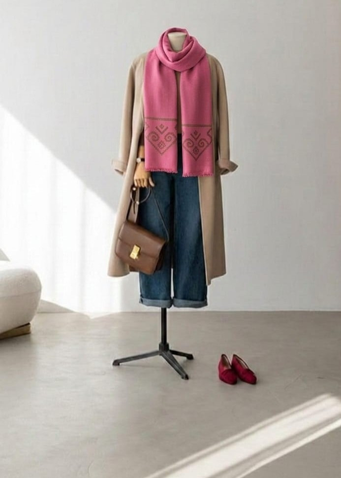 Rose Motif Devbhoomi Shawl
