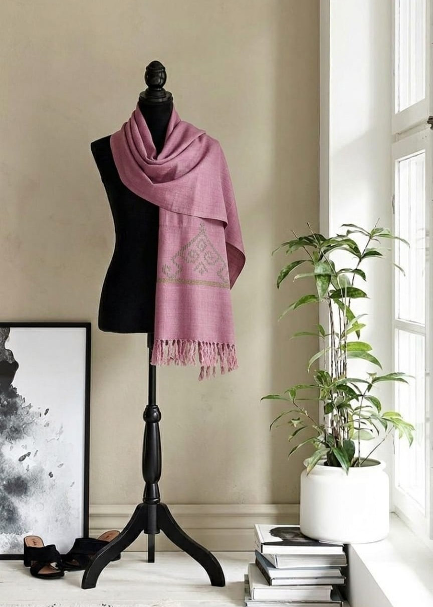 Rose Motif Devbhoomi Shawl