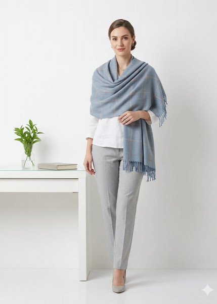 Image of Azure Veil Heritage Shawl