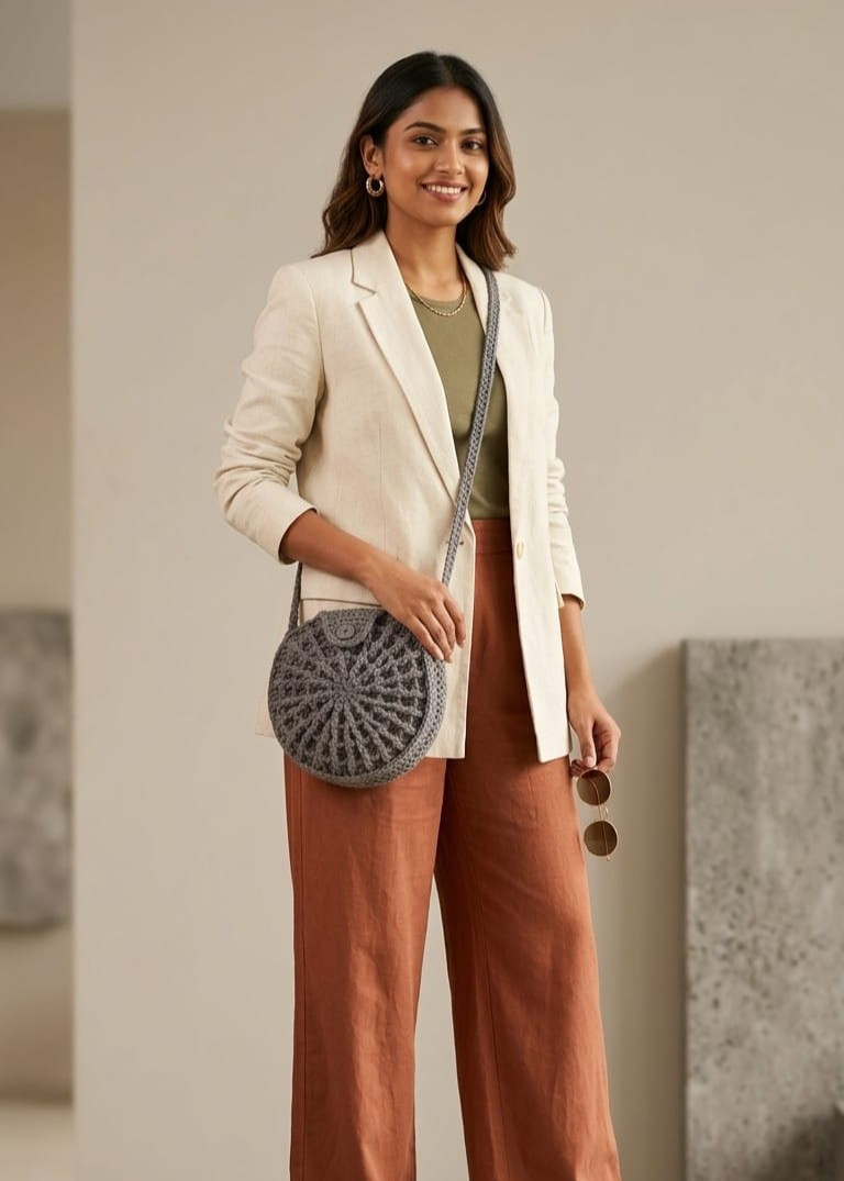 Woolen Circle Bag