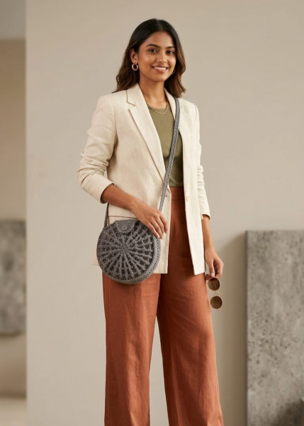Image of Woolen Circle Bag