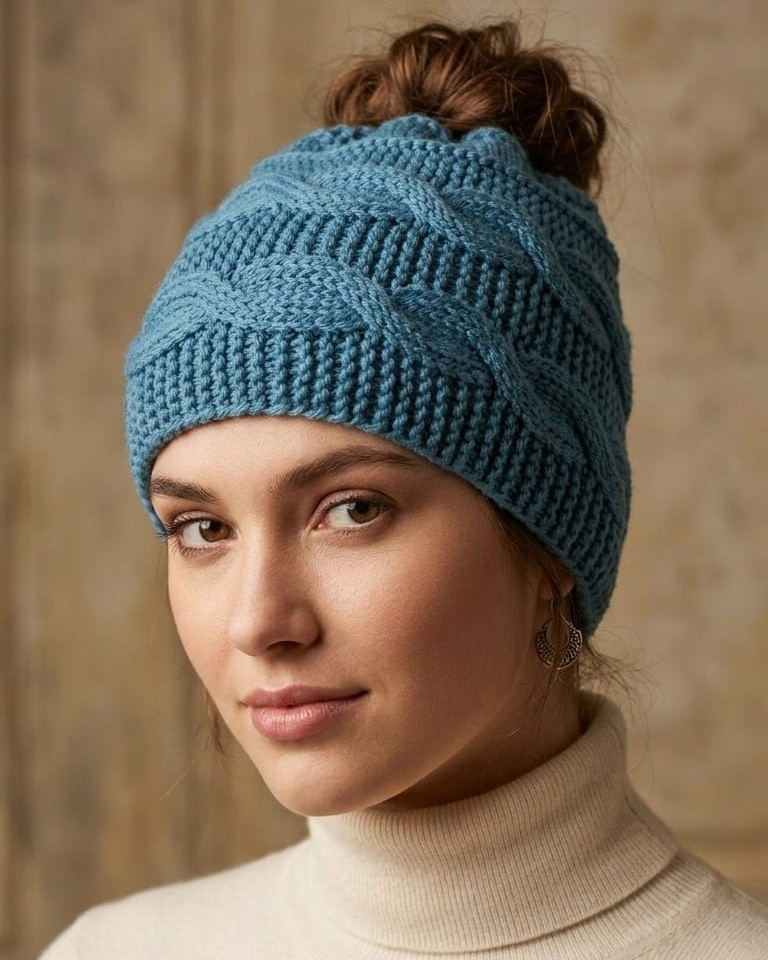 Teal Twist Cap