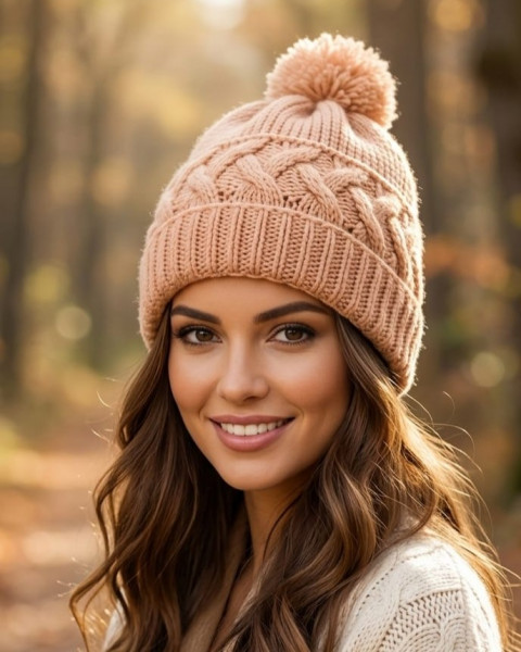 Image of Mulberry Crest Pom Cap