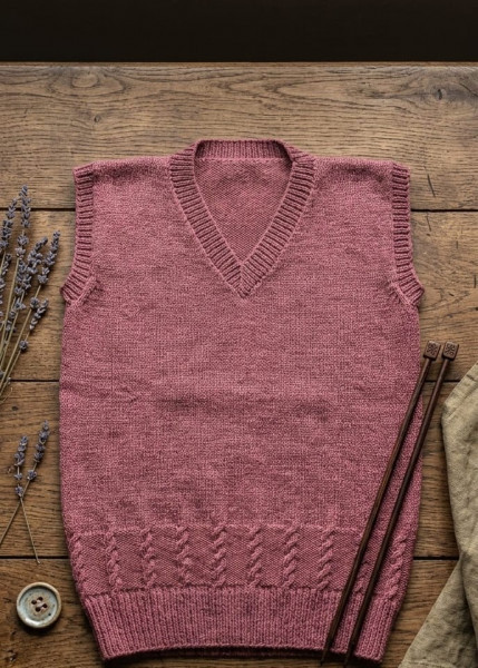 Image of Rosewood Weave Vest Sweater
