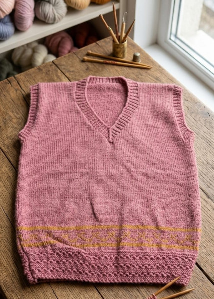 Image of Autumn Rose Gilet Sweater