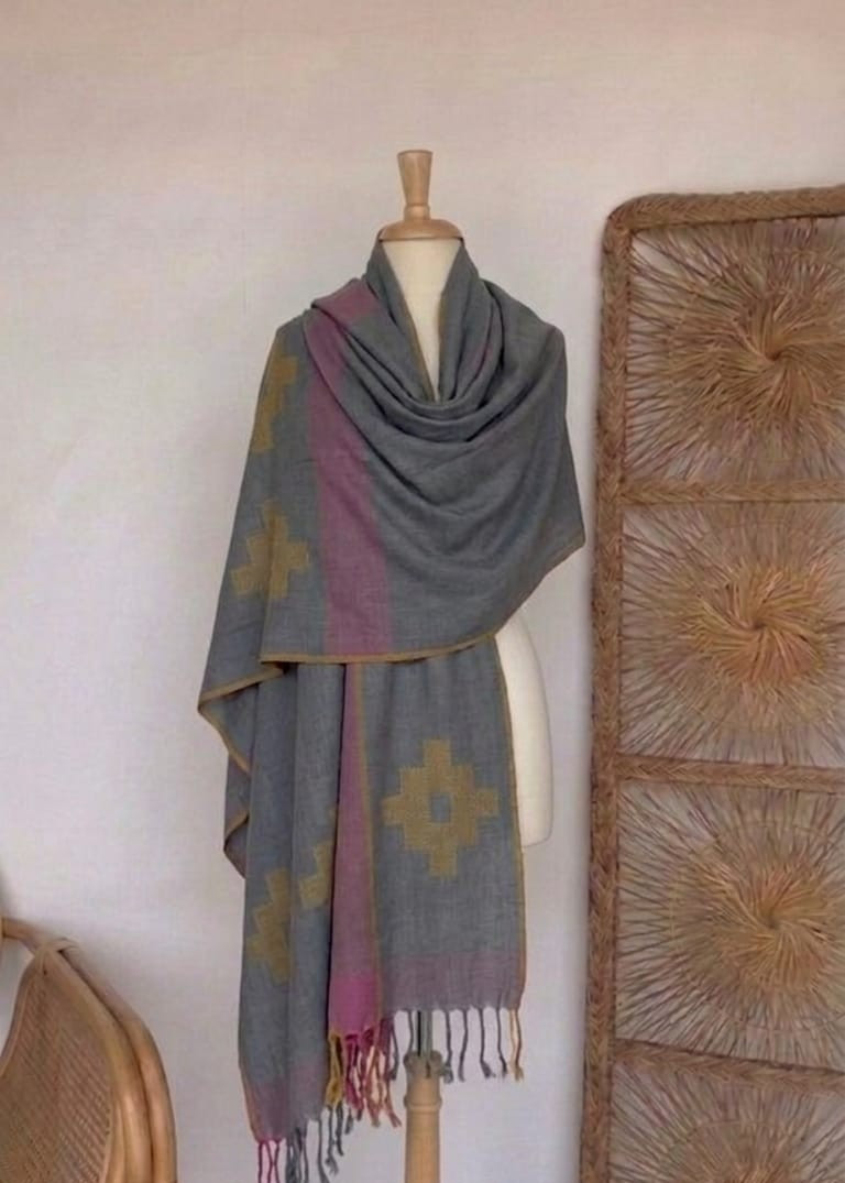 Rose Ember Himalayan Shawl