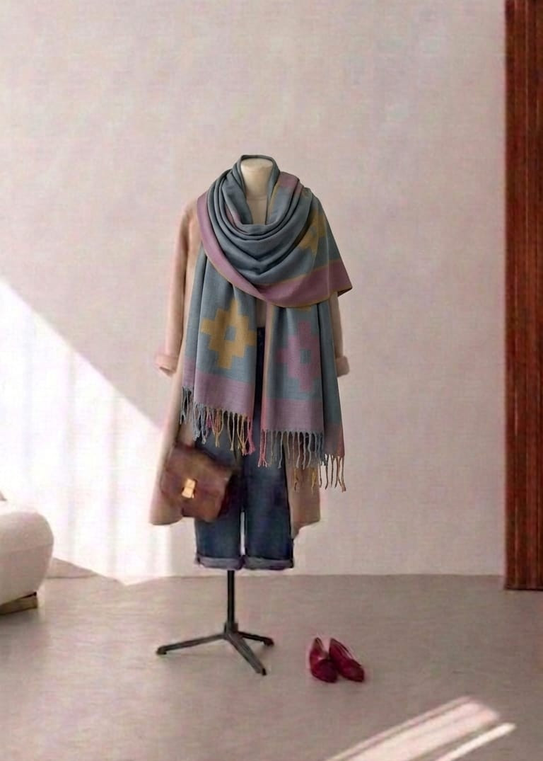 Rose Ember Himalayan Shawl