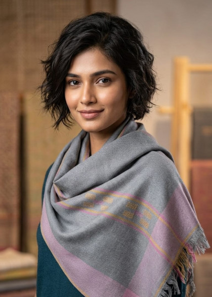 Image of Blush Mist Himalayan Shawl